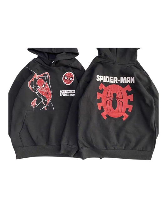 Double-Sided Black Spiderman Hoodie