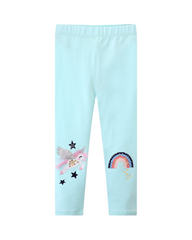 Cute Rainbow and Unicorn Girls Cotton Leggings for Toddlers and Kids