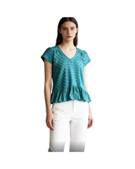 V-Neck Diagonal Cut Designer Top