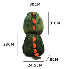 Kids' Hooded Plush Dinosaur School Backpack