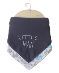 Two-Piece Baby Feeding Bibs Set with Design