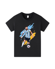 Graphic Printed Cotton Soccer T-Shirt | Short Sleeve Crewneck Casual Tee