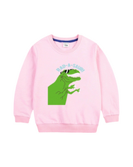 Kids Dinosaur Print Cozy Long Sleeve Pullover Sweatshirt