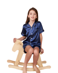 Kids' Silky Shirt and Shorts Pyjama Set