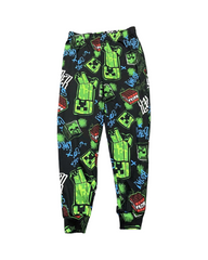 Minecraft Creeper Print Long Sleeve Shirt and Cotton Pants Set