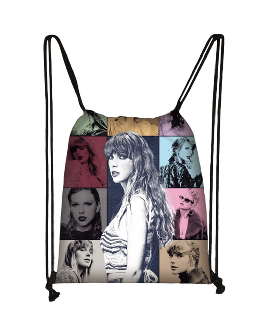 Taylor Swift Print Waterproof Drawstring Backpack Bag