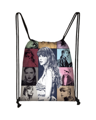 Taylor Swift Print Waterproof Drawstring Backpack Bag