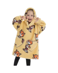 Oversized Wearable Blanket Hoodie Boys Cozy Fleece Pullover Oodie