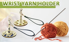 Wooden Patterned Wrist Yarn Holder