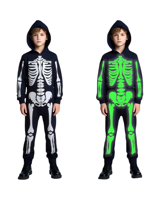 Glow in the Dark Skeleton Halloween Costume for Kids