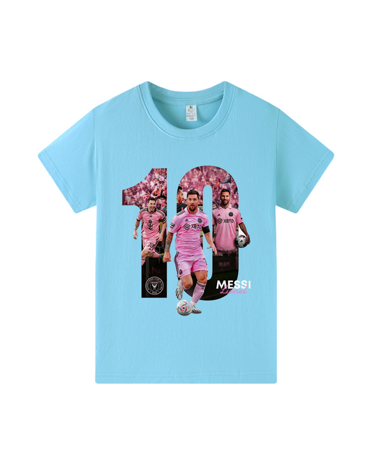 100% Cotton Messi #10 Graphic T-Shirt for Kids