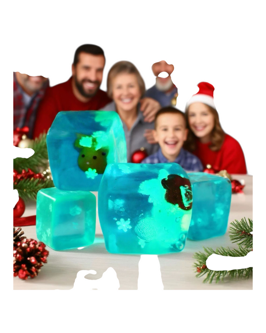 Blue Frost Santa Holiday Stressball