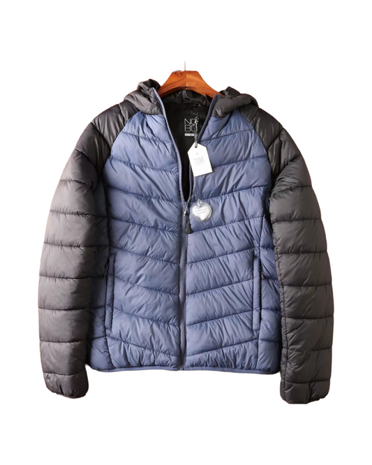 Lightweight Hooded Men's Puffer Jacket with Pockets