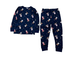 Magical Fairy Star Nightwear Set - Soft Navy Blue Cozy Pajamas