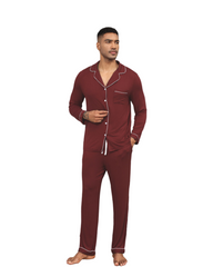 Stretch Modal Cotton Men's Long Sleeve Sleepwear Set
