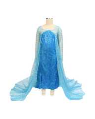 Girl Elsa Dress Princess Halloween Cosplay Party Kids