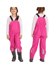 Waterproof Pink Snow Bibs for Girls Ski Pants & Winter Suit