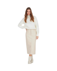 Oversized Turtleneck Knit Sweater - Womens Long Sleeve Chunky Winter Pullover Top