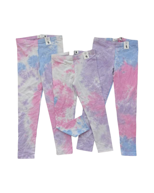 Pastel Tie-Dye Girls' Leggings
