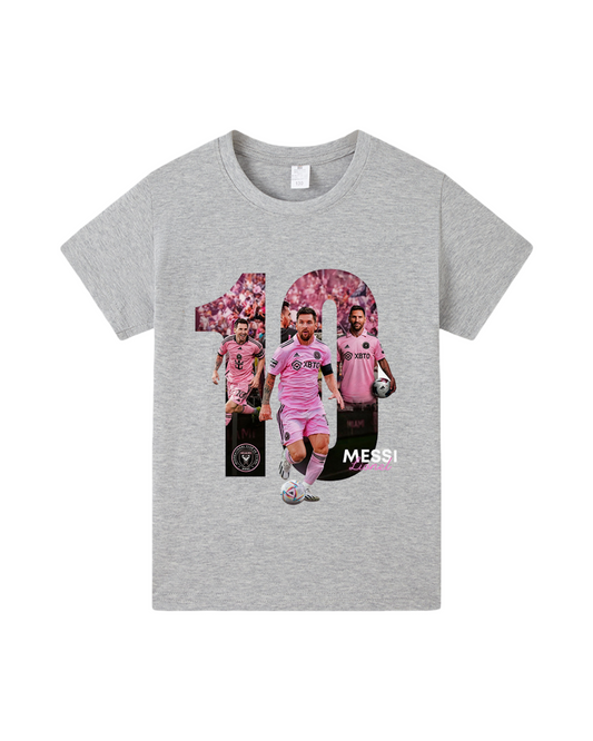 100% Cotton Messi #10 Graphic T-Shirt for Kids