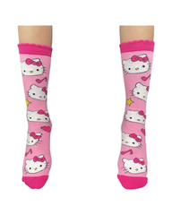 Hello Kitty  Crew Socks – Cute Pink & White Character Socks
