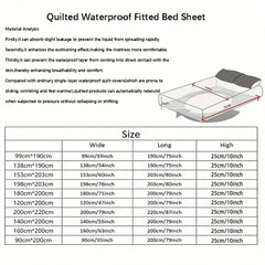 Deep Pocket Waterproof Fitted Bed Sheet – Premium Soft Quilted Mattress