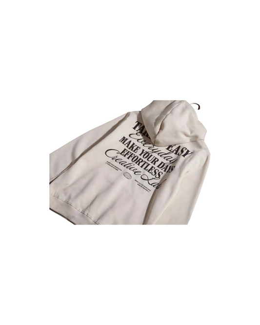 Boys' Graphic White Hoodie