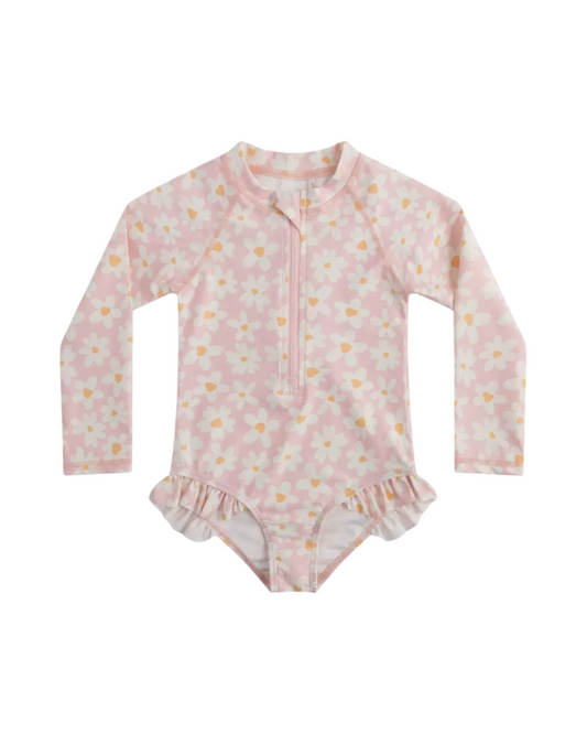 Long-Sleeved Swimsuit with cap