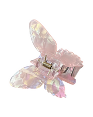 Pastel Pink Iridescent Butterfly Hair Claw Clip