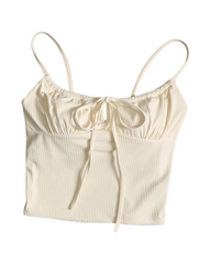 Satin Cami Top with Adjustable Straps & Ruched Bust – Lightweight Camisole