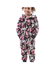 Minnie Mouse Print Girls Hooded One-Piece Onesie Pajamas