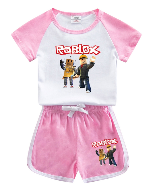 Girls' T-Shirt and Shorts Roblox Pyjama Set