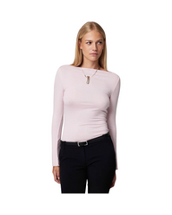 Classic Lightweight Wool Knit Top - Women's Mock Neck Long Sleeve Sweater