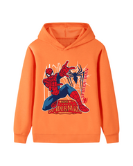 Oversized Relaxed Spiderman Print Hoodie