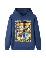 Argentina Messi FIFA Ranking Graphic Kids Cotton Pullover Hoodie