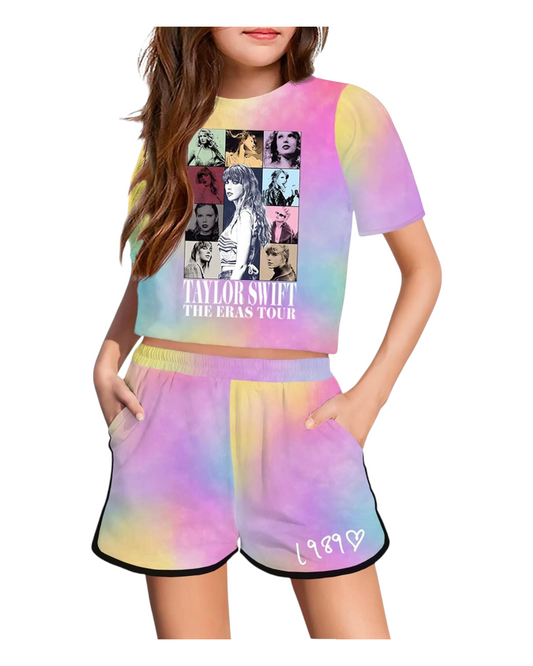 Taylor Swift Eras Tour Girls' T-Shirt and Shorts Outfit Set