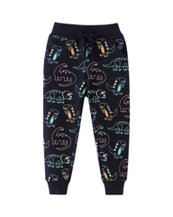 Dinosaur Patterned Boys Fleece Jogger Pants