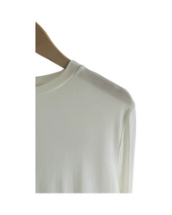 Long Sleeve Round Neck Stretch T-Shirt – Soft Satin Blend Casual Top
