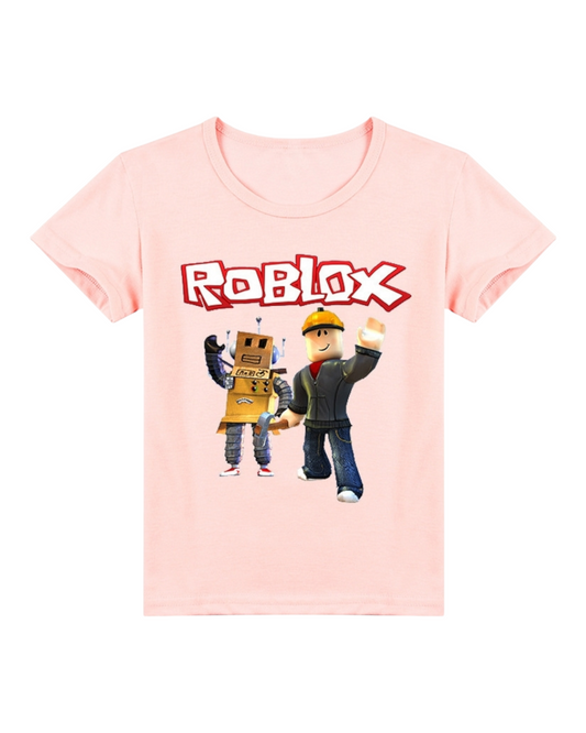 HERSE Girls' Roblox Cotton T-Shirt