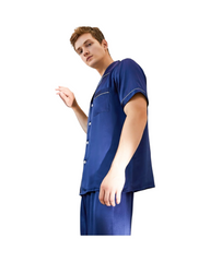 19 Momme Men's Short Pure Silk Pyjamas Set