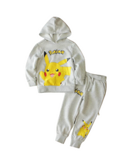 Kids Pokémon Pikachu Print Fleece Lounge Set