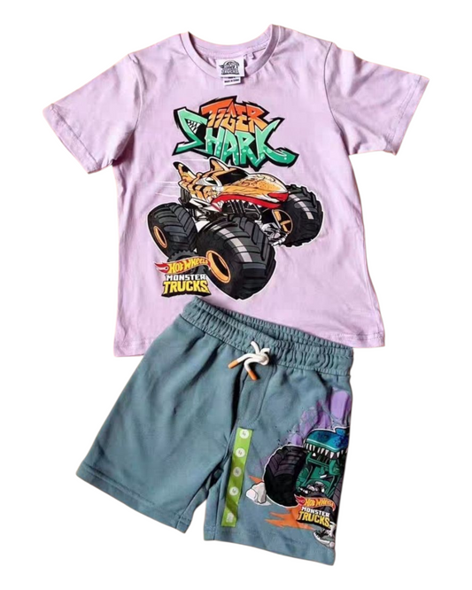 Hot Wheels Casual Shirt with Shorts Set