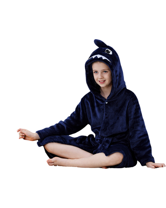 Oversized Plush Hooded Robe – Soft Fleece Warm Cozy Blanket Hoodie for Kids