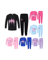 Kpop Demon Hunter Graphic Girls Pajama Set Long Sleeve Kids Sleepwear
