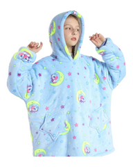 Oversized Fluffy Oodie with Animal Design