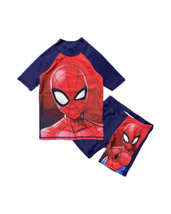 Boys Spider-Man Printed 2-Piece Rashguard Swim Set
