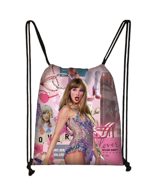 Taylor Swift Print Waterproof Drawstring Backpack Bag