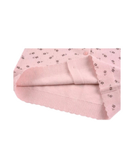 Pink Floral Knit Cardigan for Girls - Soft Long Sleeve Button-Down Sweater