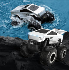 Remote Control Cybertruck Amphibious Toy car, 1:16 Scale Waterproofing Car Monster Truck Toys, 4WD All Terrain Off-Road Pickup with Rechargeable Battery, RC Cars