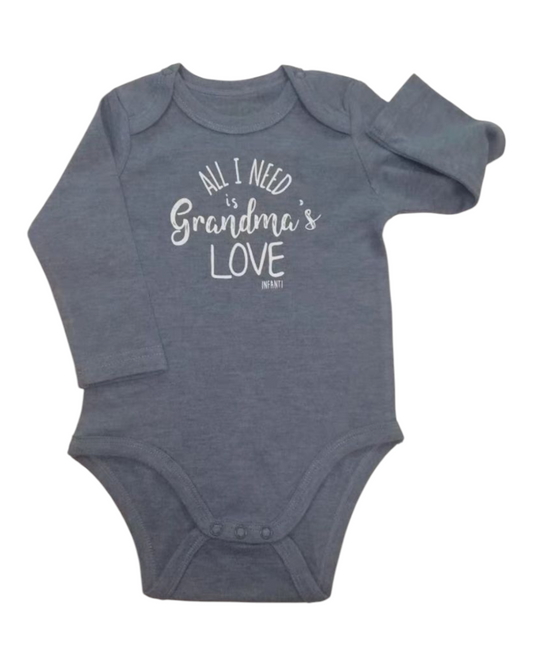 Long-Sleeved Baby Boys' Onesie with Text Design